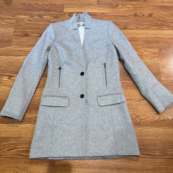 Veronica Beard gray dickey compatible Melange Wool Cashmere Blend coat size 4 - Picture 11 of 16
